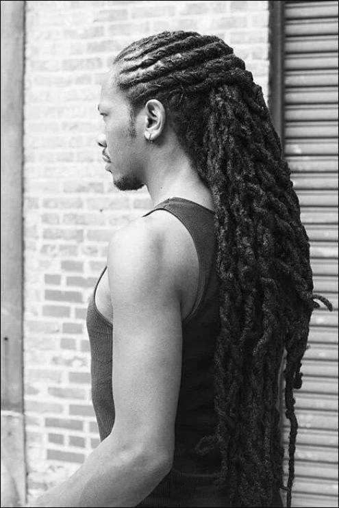Long Curls different hairstyles for black men with long hair
