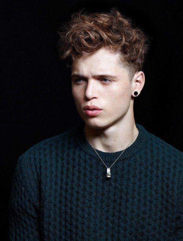 Tousled curly hair for men