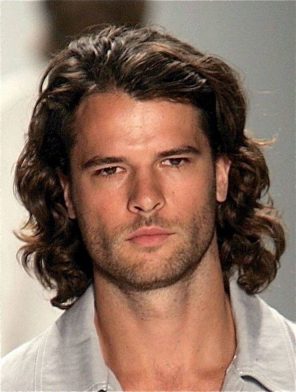 long curly hairstyle men