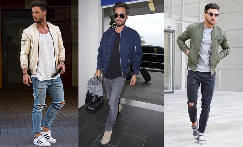 bomber jacket style jeans