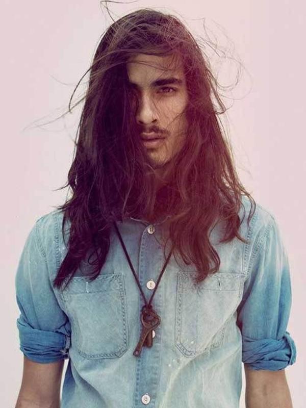 how to style straight hair male