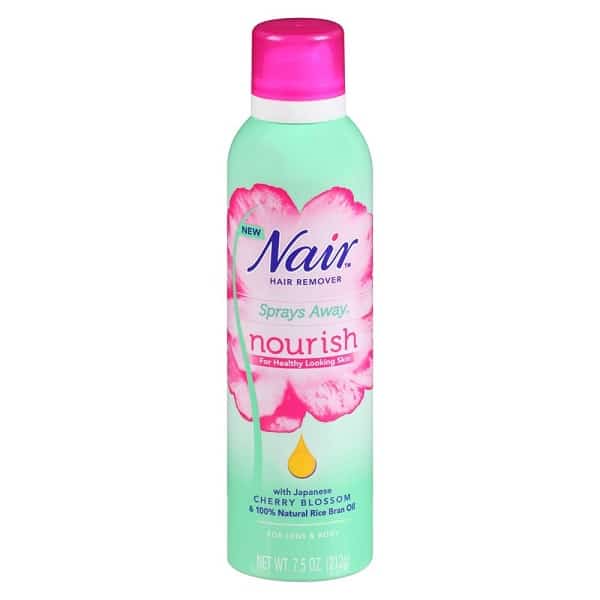 Nair Hair Remover Sprays Away Nourish Legs Body 7.5 oz