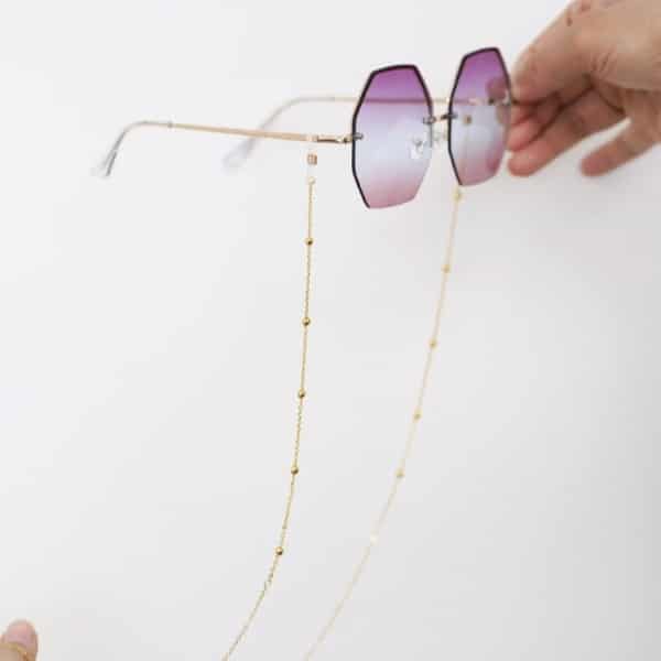 minimalist beaded sunglass strap