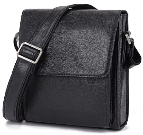 Augus Leather Messenger Shoulder Crossbody Bag