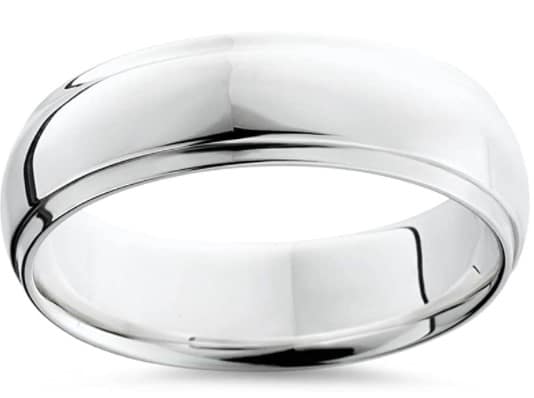 Mens Argentium Silver Comfort Fit Ring