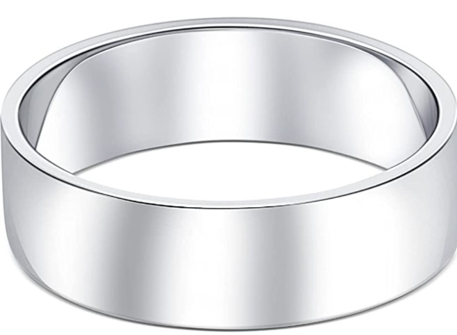 Palladium Plain Polished Wedding Ring