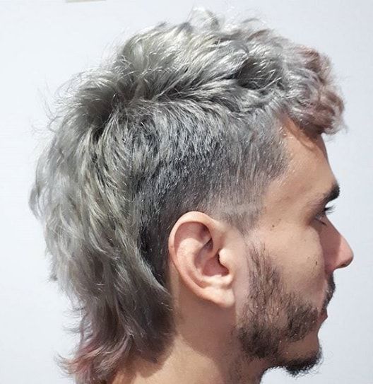 Silver mullet hair 1