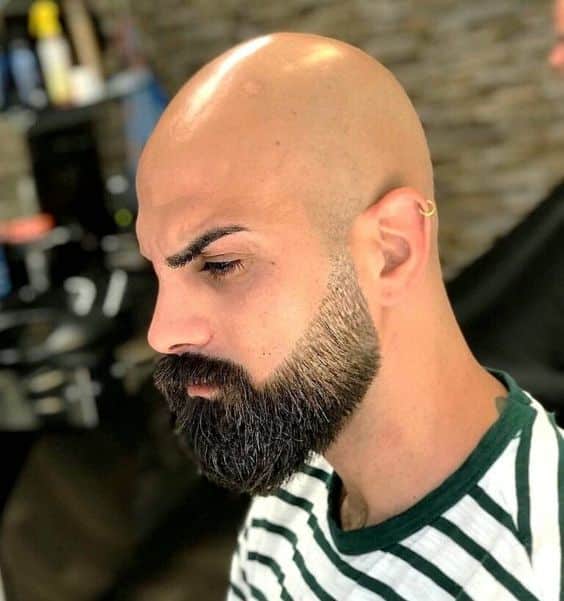 Bald fade beard