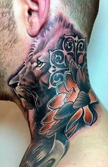Lion Neck Tattoos